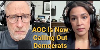 AOC On Jon Stewarts Podcast Is Now Calling Out Biden & Democrats