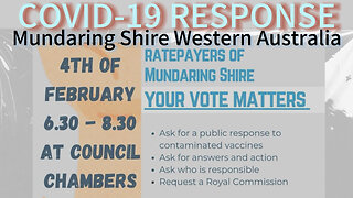 Pfizer & Moderna DNA CONTAMINATION: 4 February 2025 Mundaring Shire Annual Electors Meeting