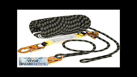 VEVOR Vertical Lifeline Assembly 50 ft Fall Protection Rope Polyester Roofing Rope Review