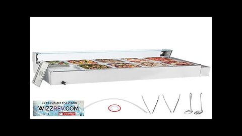 VEVOR Commercial Electric Food Warmer Countertop Buffet 10*8Qt with Glass Shield Review