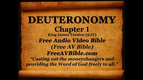 Deuteronomy KJV read along audio bible with piano worship music in the background