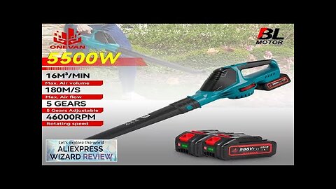 5500W Brushless Electric Air Blower 46000RPM Cordless Efficient Leaf Snow Dust Blowing Review