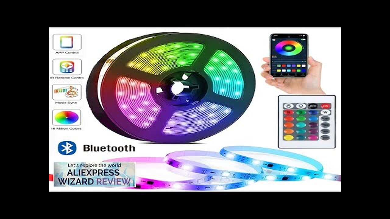 RGB 5050 DC5V USB 24Keys Bluetooth Led Strip Lights Tape With Remote Review