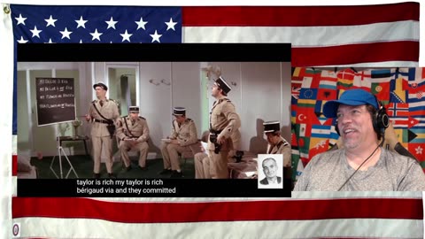 best scene Louis de Funes - english lesson from the movie "the gendarme in New York" - REACTION