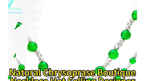 修正----GN-20241227-01 Natural Chrysoprase Boutique Necklace Hot Selling Designer Crafted Handmade