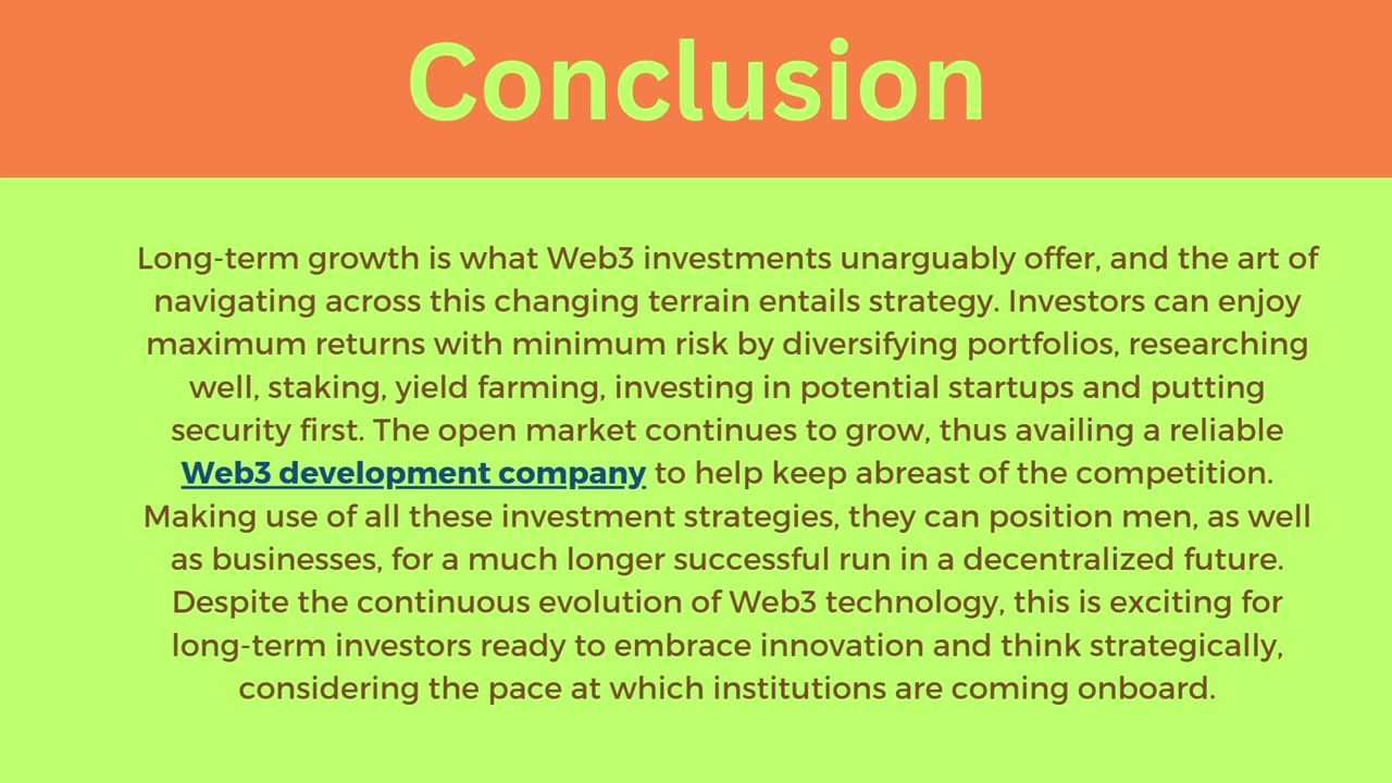 The Best Web3 Investment Strategies for Long-Term Growth