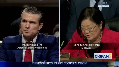 Sen Hirono is unhinged in her questioning | P.Hegseth Conformation (Check Description)