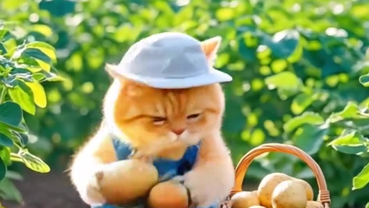 Cat cooking chef