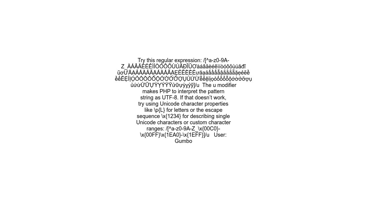 regex in Vietnamese characters