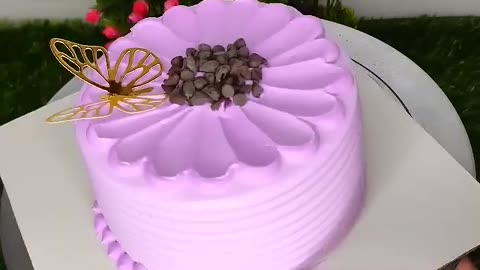 PURPLE CAKE DECORATION 💜#short