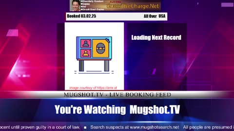 Mugshot TV - Live Arrest Booking Video Stream