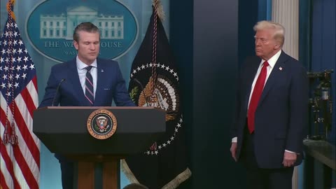 Sec Def Hegseth joins President Trump at the WH for a press briefing on the aviation disaster