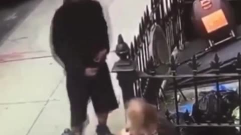 Darkie jizzing on a white woman in public