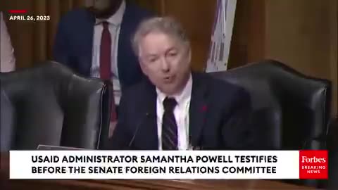 USAID is evil 4/24/23 Rand Paul Questions Samantha Powers about USAID in Wuhan China