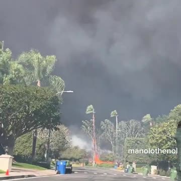 This is CRAZY footage taken of the Pacific Palisades Fire