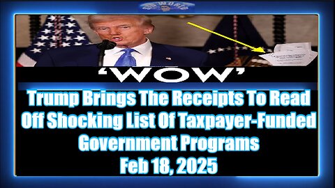 Trump Brings The Receipts To Read Off Shocking List Of Taxpayer-Funded Government Programs