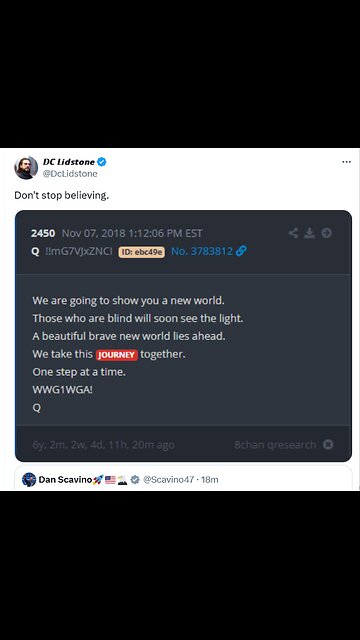 Dan Scavino🚀🦅@Scavino47 - Don't stop believing