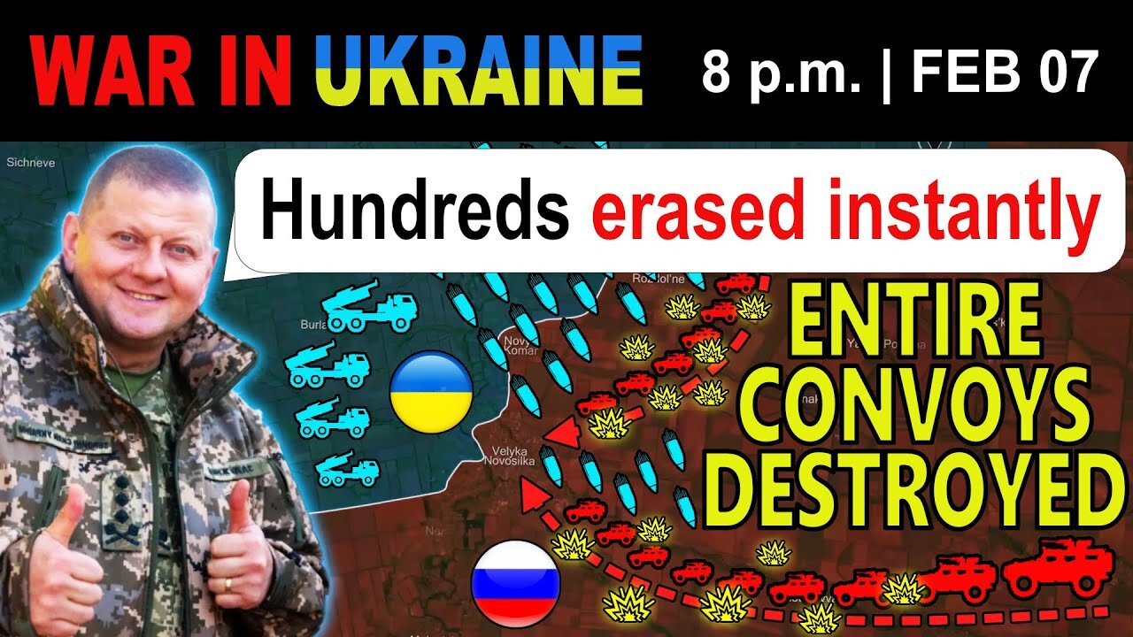 07 Feb: Ukrainian Strikes WIPE OUT MASSIVE RUSSIAN COLUMNS | War in Ukraine Explained