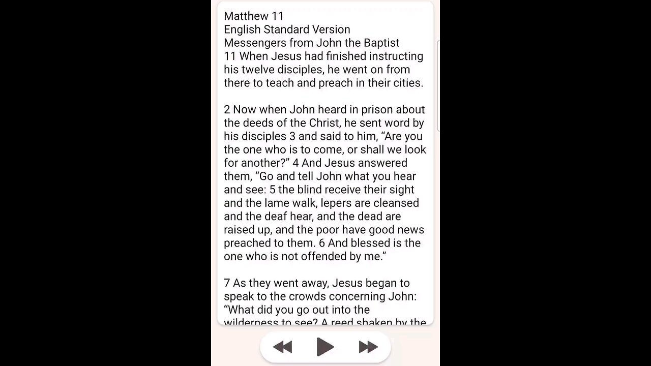 Matthew Chapter 11 ESV