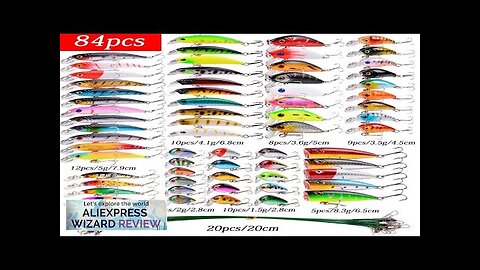 Mixed Fishing Lure Kits Crankbait Minnow Popper Lure Bass Baits wobbler Set Review