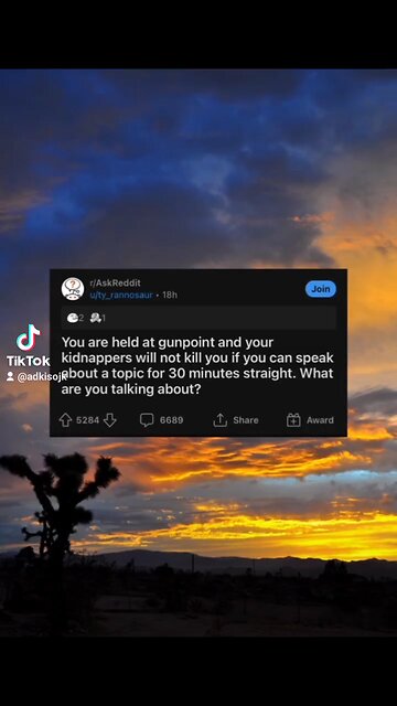 Talk about one thing for 30 minutes straight?