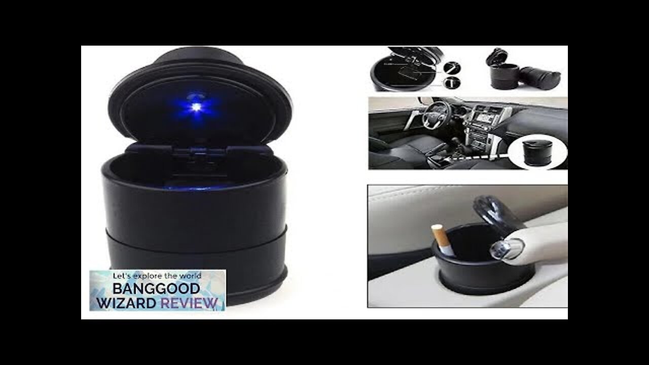 Car Ashtray Cup Detachable One Touch Open Ashtray Holder Ashtray With LED Review