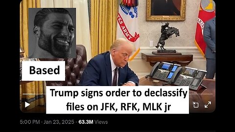 Trump signs exec order to declassify JRK, RFK, MLK Jr. files, gives pen to RFK Jr