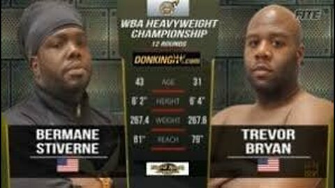 Bermane Stiverne vs Trevor Bryan Jan 29 2021 WBA (regular) Heavyweight Championship