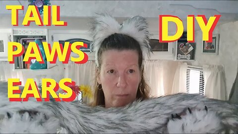 Therian Craft - Wolf Tail, Ears, Paws - Cosplay - Halloween Costume DIY EASY