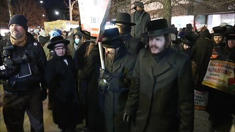 Israel Flag Stomped, Fights at Borough Park Real Estate Protest