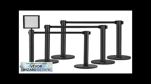 VEVOR Crowd Control Stanchions 6-Pack Crowd Control Barriers Carbon Steel Baking Painted Review