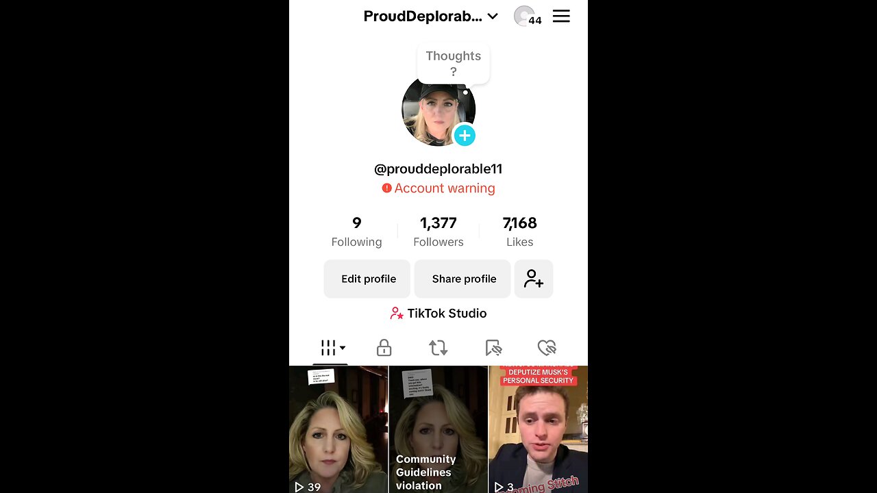 TIKTOK TAKING MY ACCOUNT DOWN. SO MUCH FOR FREE SPEECH