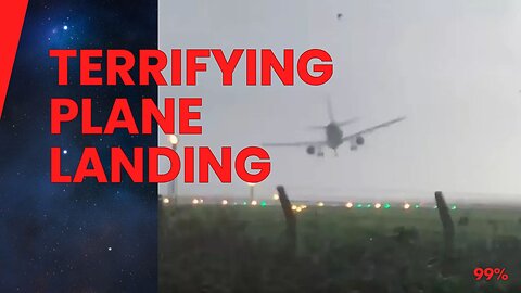 Terrifying Plane Landing in Storm: Aer Lingus A330's Late Go Around!