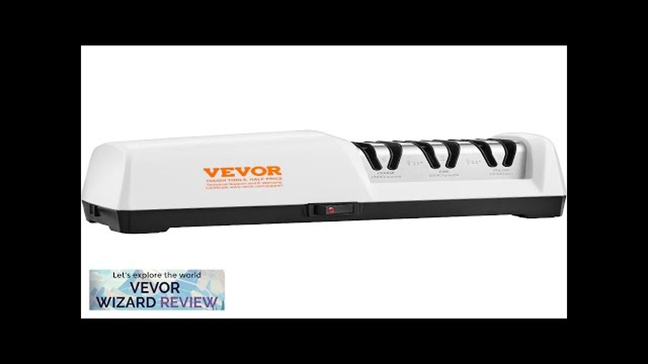 VEVOR Electric Knife Sharpener 3 Stages Kitchen Knife Sharpener for Quick Sharpening Review