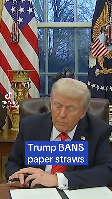 President Trump Bans paper straws