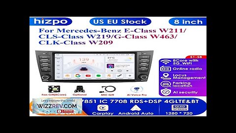 2 Din Android 13 Car Radio for Mercedes Benz E-class W211 E200 Review