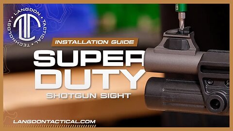 Super Duty Shotgun Sight Installation Guide