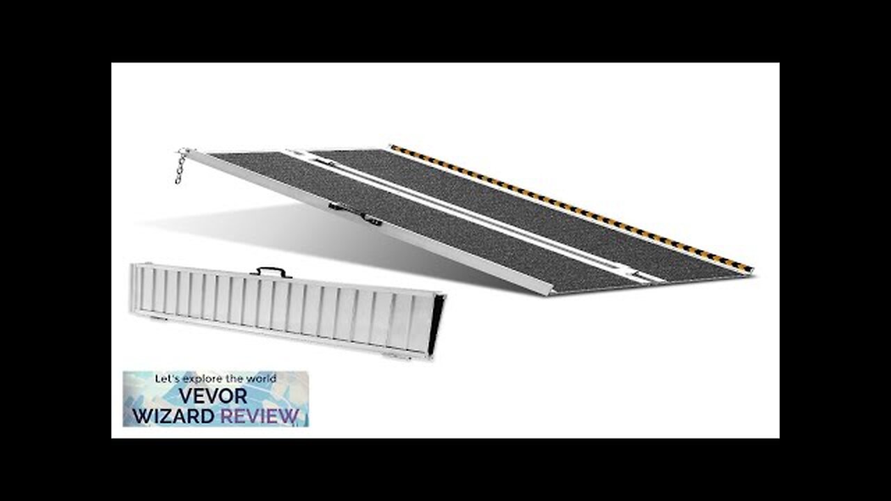 VEVOR Portable Wheelchair Ramp 4 ft 800 lbs Capacity Non-Slip Aluminum Folding Review