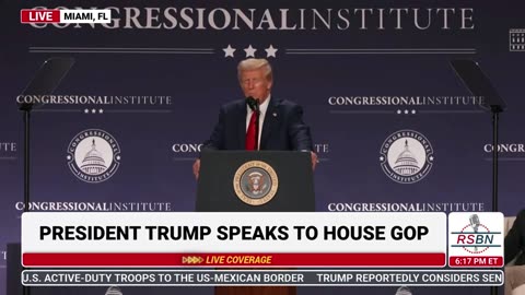 WATCH: President Trump Addresses the House GOP at Trump National in Doral, FL - 1/27/25