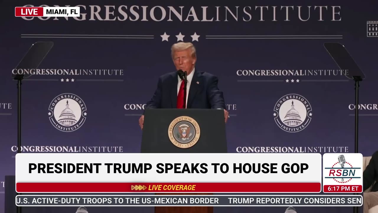 WATCH: President Trump Addresses the House GOP at Trump National in Doral, FL - 1/27/25
