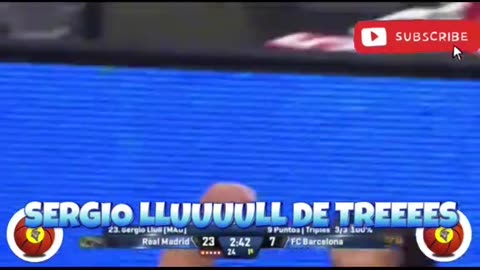 SERGIO LLULL 🎯🏀 5/5 de 3 en el 1er cuarto!