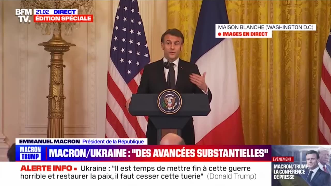▶ EXTRAITS-RQ (2 mars 25) : Macron - La PAIX est une nécessité...