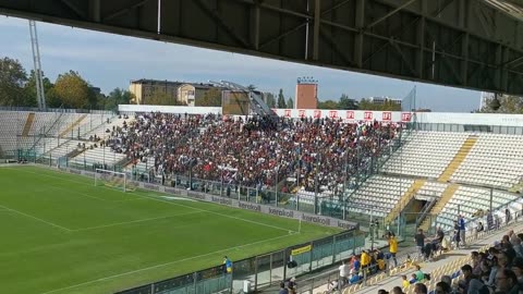 Modena vs Reggina. Derby Serie B Italy. Beautiful atmosphere