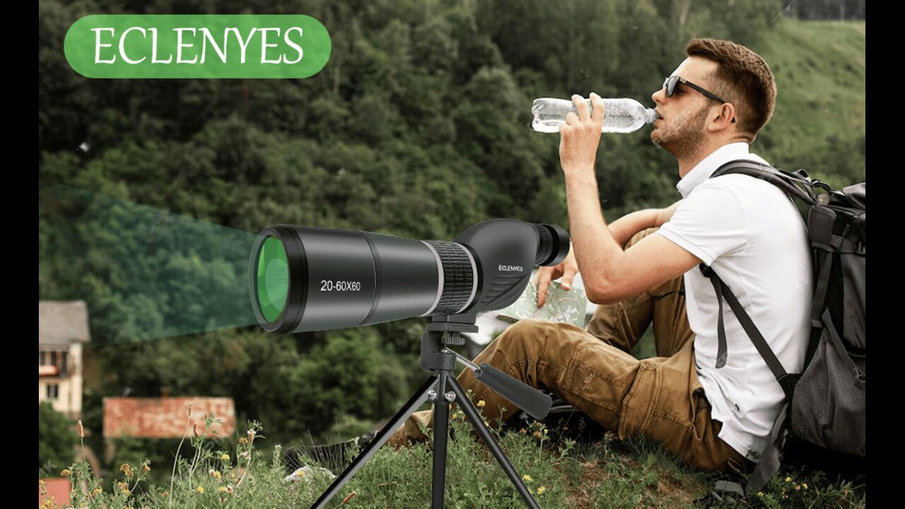 Spotting Scopes with Tripod, Angled 20-60x60mm Spotter Scope