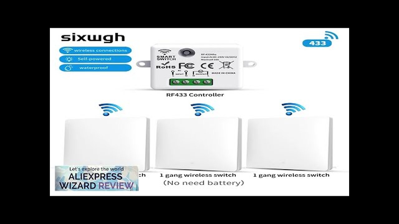 SIXWGH Smart Home Wireless 433mhz Light Switch House Improvement Self-Power Remote Review