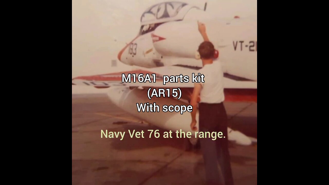 M16A1 parts kit build at the range, with a scope.