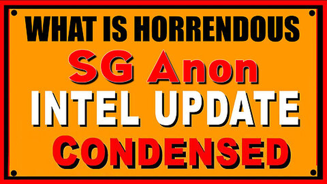 SG Anon CONDENSED 'WHAT IS HORRENDOUS' - Intel Update 2.24.25