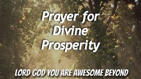 Prayer for Divine Prosperity