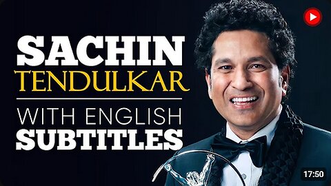 ENGLISH SPEECH _ SACHIN TENDULKAR_ Be the Best (English Subtitles)