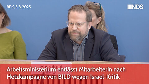 Arbeitsministerium entlässt Mitarbeiterin nach Hetzkampagne von BILD wegen Israel-Kritik | BPK